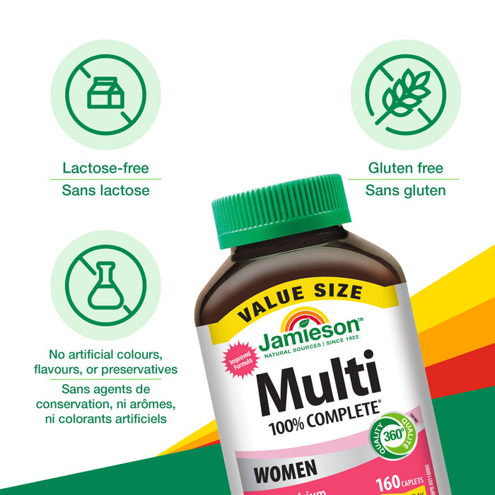 31001266 Jamieson 100% Complete Multi For Women Caplet 240091_9889_JV_Multi_Amazon_Product Pages_01
