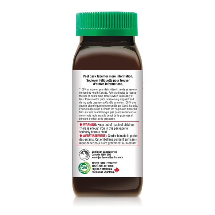 31000326 Jamieson 100% Complete Prenatal Multivitamin, 100 ct 2666_J_BTL_Prenatal_250cc_R2113_DIR