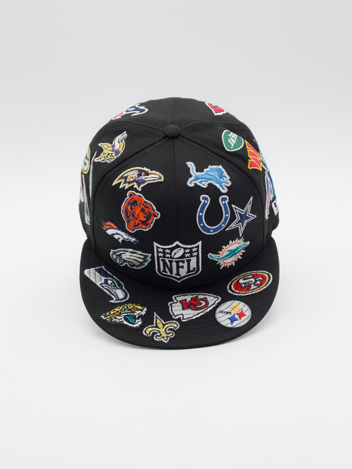 59FIFTY All Over NFL Teams Black