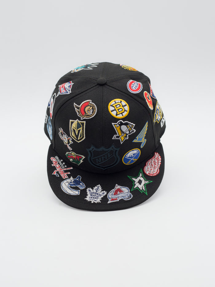 59FIFTY All Over NHL Teams Black