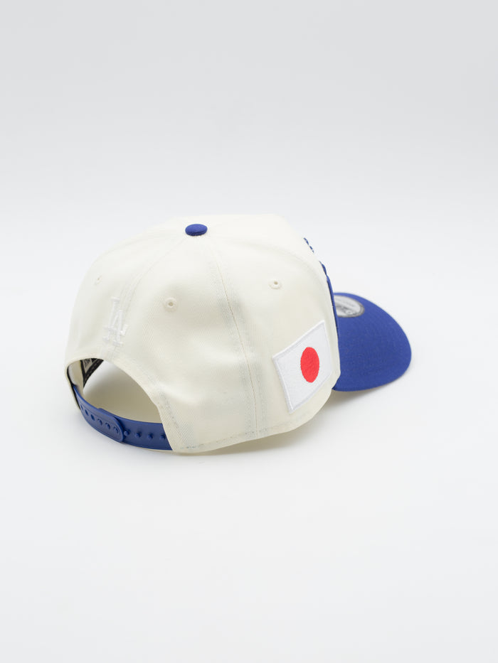 9FORTY A-Frame Outline Los Angeles Dodgers Kanji Cream/Blue