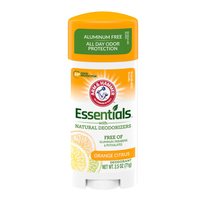 ARM & HAMER Essentials With Natural Deodorizers Aluminum Free 24 H All Day Odor Protection Orange Citrus ديودرنت للحماية من التعرق