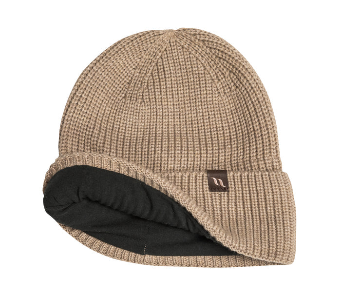 Back on Track Ava wool-blend knitted beanie with cuff and infrared tech for cozy warmth and stylish comfort