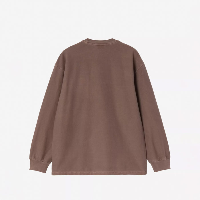 Carhartt WIP L/S LOOSE POCKET T-SHIRT, Tobacco Garment Dyed