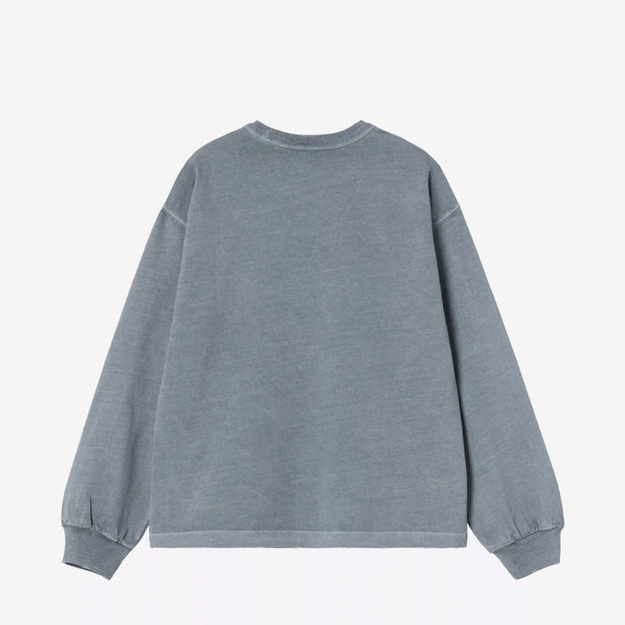 Carhartt WIP W' L/S TORION T-SHIRT, Office Blue Grind Wash
