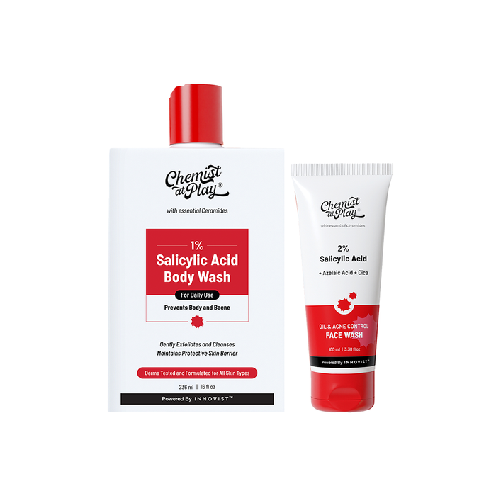 Daily Acne Control Combo | Acne Control Body Wash - 236 ml & Face Wash - 100 ml)