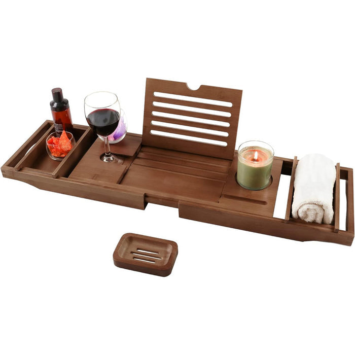 Plateau de bain autoportant en bambou Nazirah