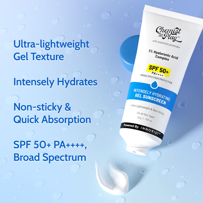 1% Hyaluronic Acid Gel Sunscreen For Deep Hydration | SPF 50+ PA++++ - 45 gm
