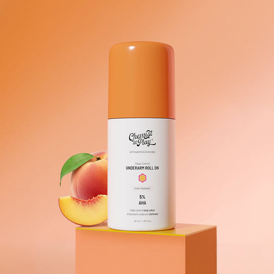 5% AHA Underarm Rol On for Odour Control & Pigmentation (Peach) - 40 ml