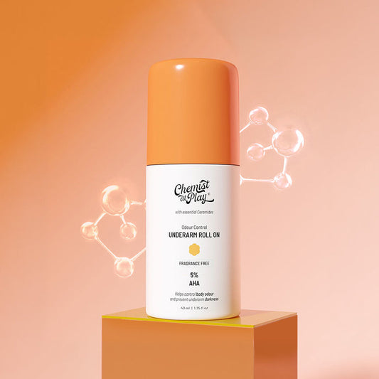 5% AHA Underarm Roll On for Odour Control & Pigmentation (Fragrance Free) - 40 ml