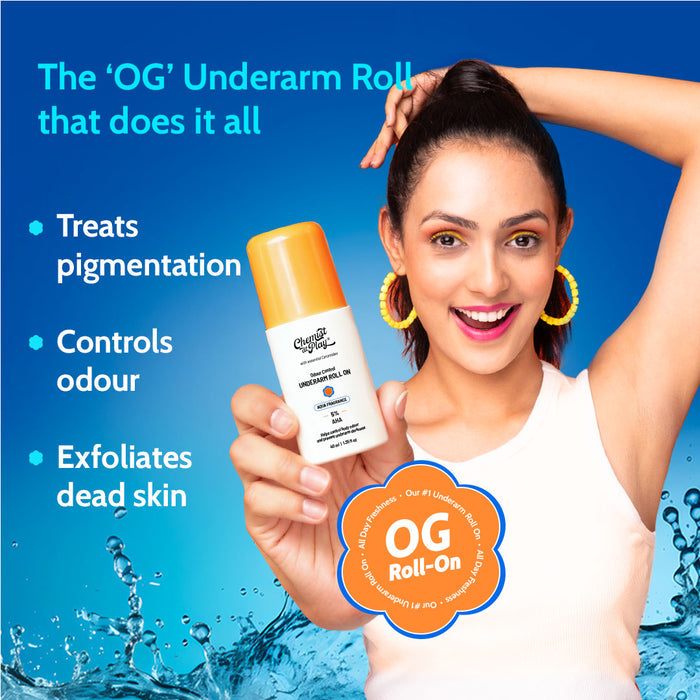 5% AHA Underarm Roll On for Odour Control & Pigmentation (Woody Musk) - 40 ml