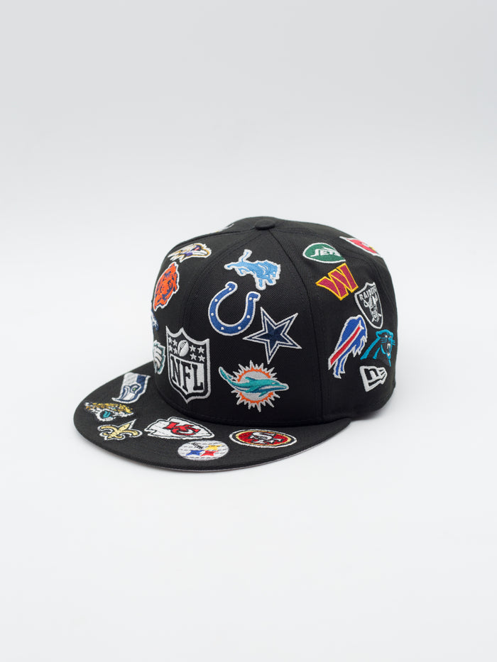 59FIFTY All Over NFL Teams Black