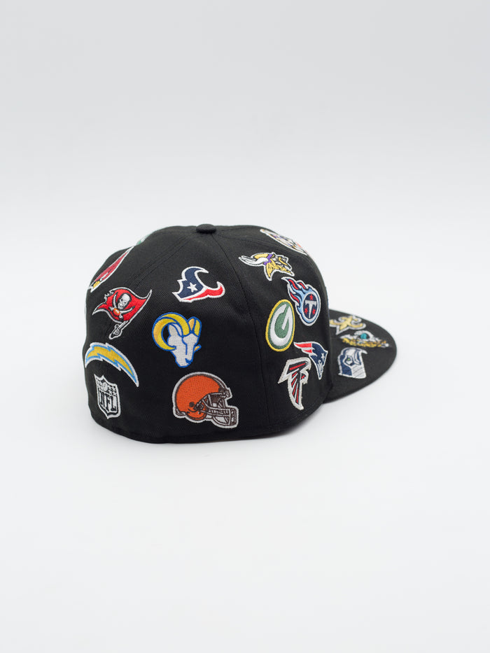 59FIFTY All Over NFL Teams Black