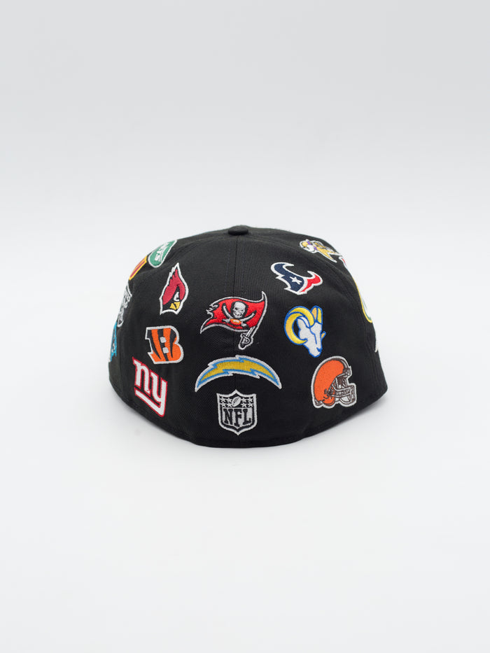 59FIFTY All Over NFL Teams Black