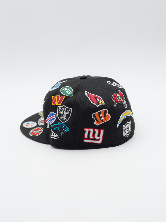 59FIFTY All Over NFL Teams Black