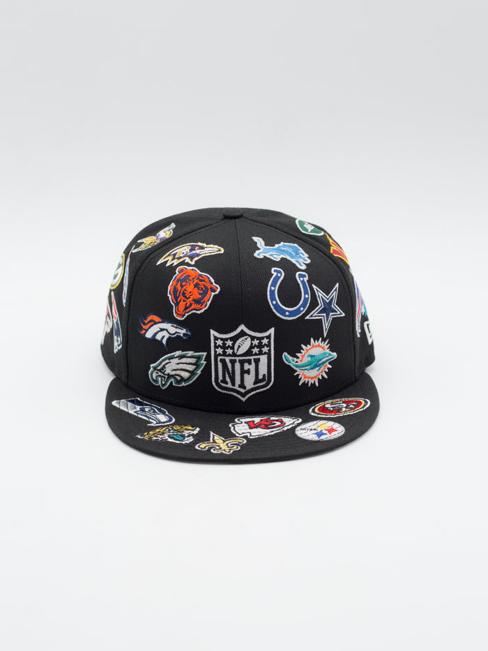 59FIFTY All Over NFL Teams Black