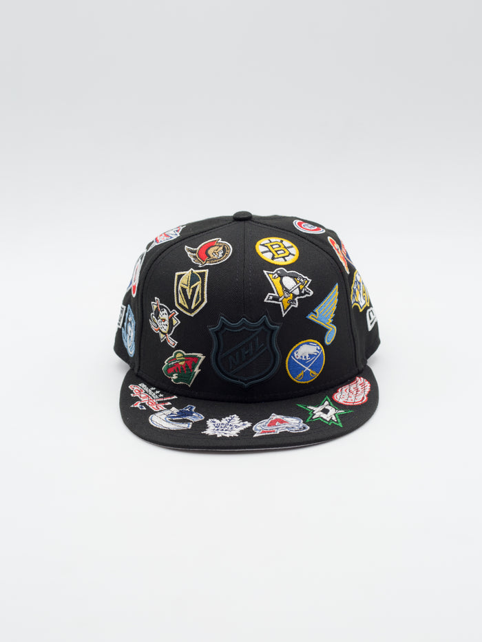 59FIFTY All Over NHL Teams Black