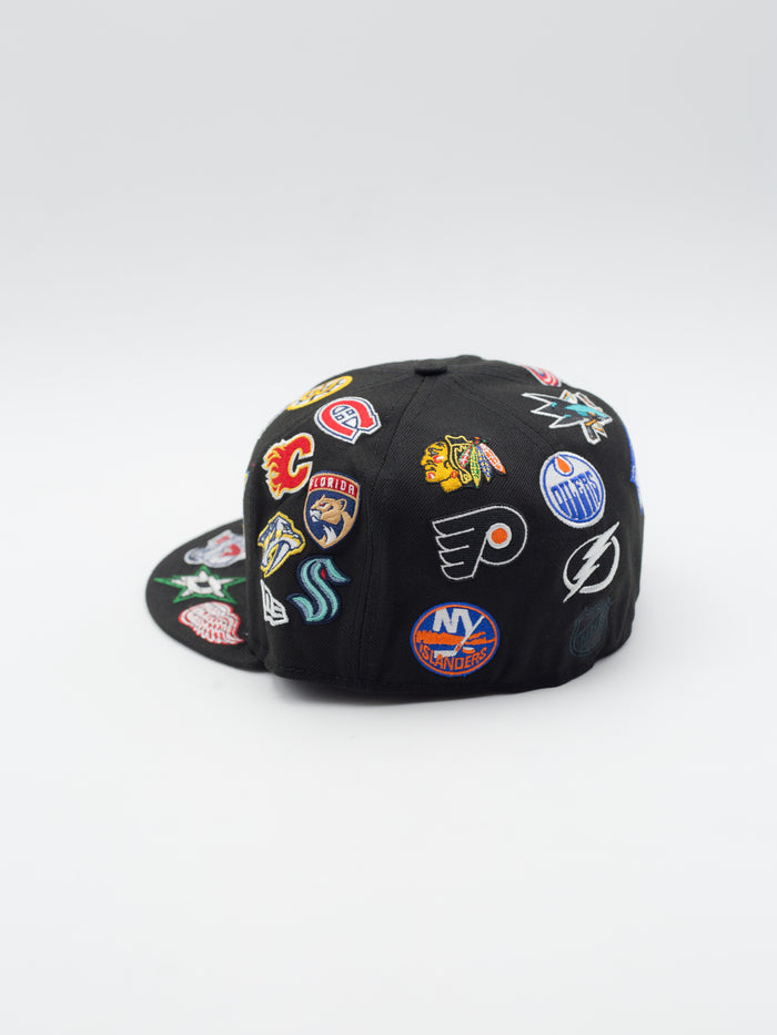 59FIFTY All Over NHL Teams Black
