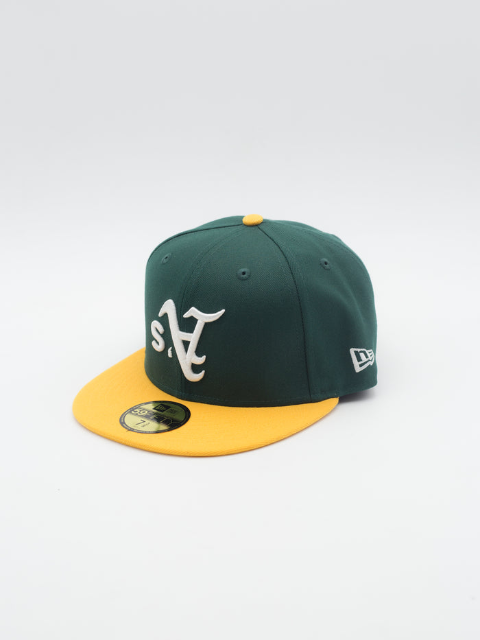 59FIFTY Upsidedown Oakland Athletics Green/Yellow