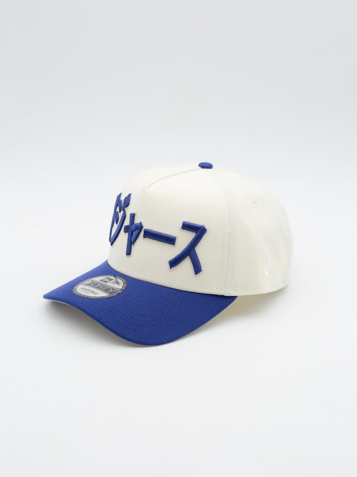 9FORTY A-Frame Outline Los Angeles Dodgers Kanji Cream/Blue