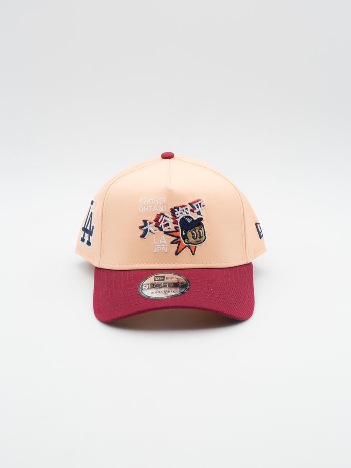 9FORTY A-Frame Shohei Ohtani Los Angeles Dodgers Peach/Red