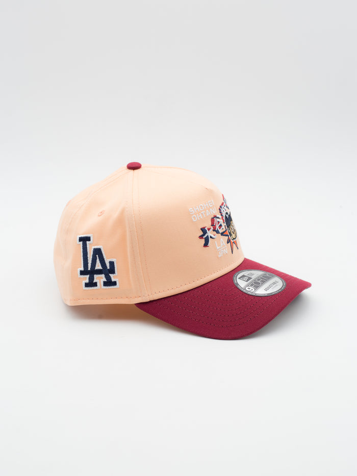 9FORTY A-Frame Shohei Ohtani Los Angeles Dodgers Peach/Red