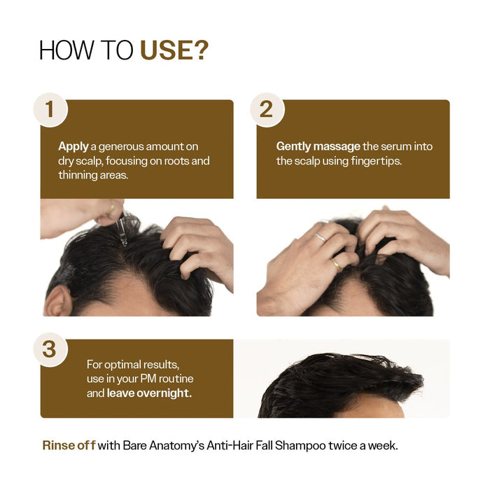 Advanced Hair Growth Serum With 3% Redensyl, 4% Anagain, & 1% Capilia Longa - 30 ml | Pack of 3