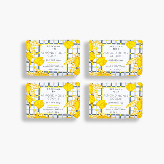 Almond Honey Cookie 4-Pack Palm-Sized Goat Milk Soap