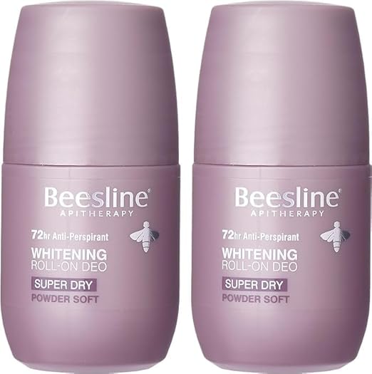 Beesline Whitening Roll On Deodorant -Super Dry-Powder Soft (1+1) Promo Pack