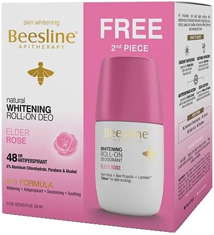 Beesline Whitening Roll-On Deodorant Elder Rose Promo Pack (1+1)