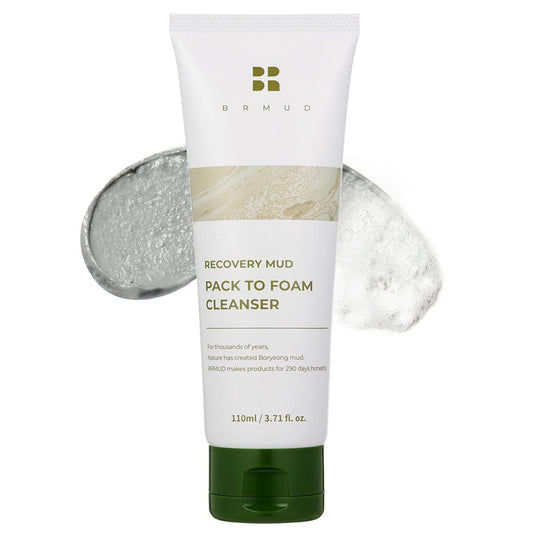 BRMUD RECOVERY MUD PACK TO FOAM CLEANSER 110ml - Komiko Beauty
