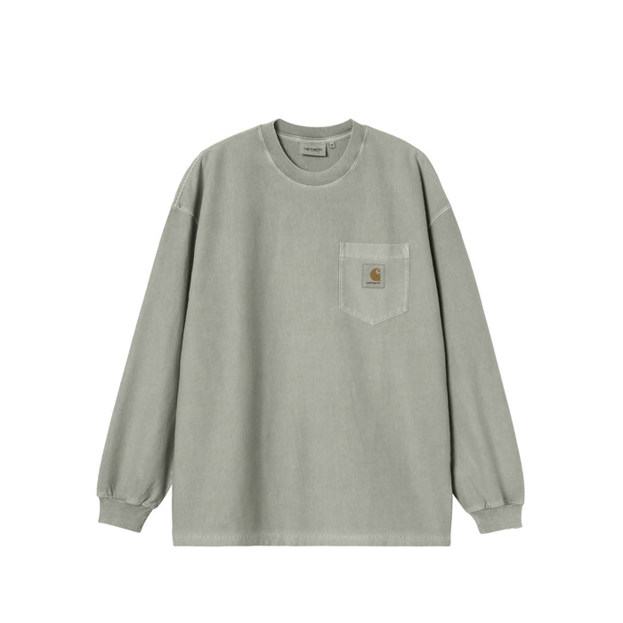 Carhartt WIP L/S LOOSE POCKET T-SHIRT, Shady Green Garment Dyed