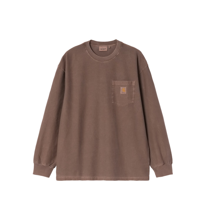 Carhartt WIP L/S LOOSE POCKET T-SHIRT, Tobacco Garment Dyed