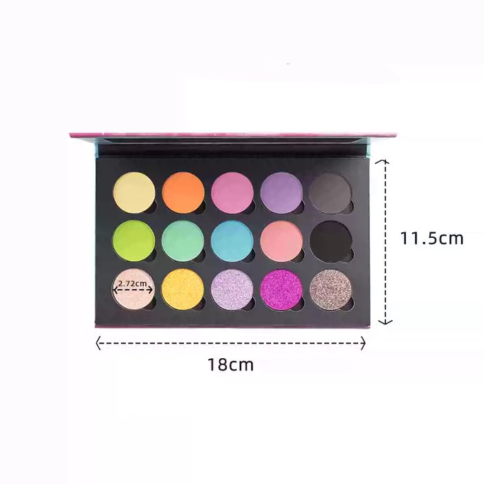 CHOIZ BEAUTY 15-color Porcelain Glazes Eyeshadow Palette T5728