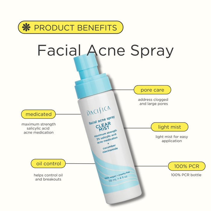 Clear Mist Facial Acne Spray - Pacifica