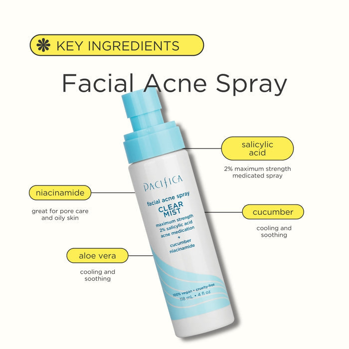 Clear Mist Facial Acne Spray - Pacifica