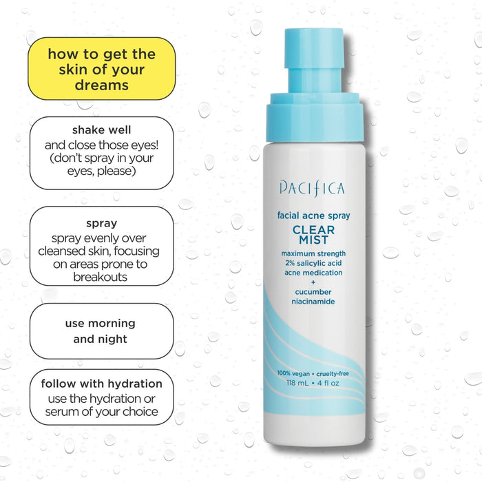 Clear Mist Facial Acne Spray - Pacifica