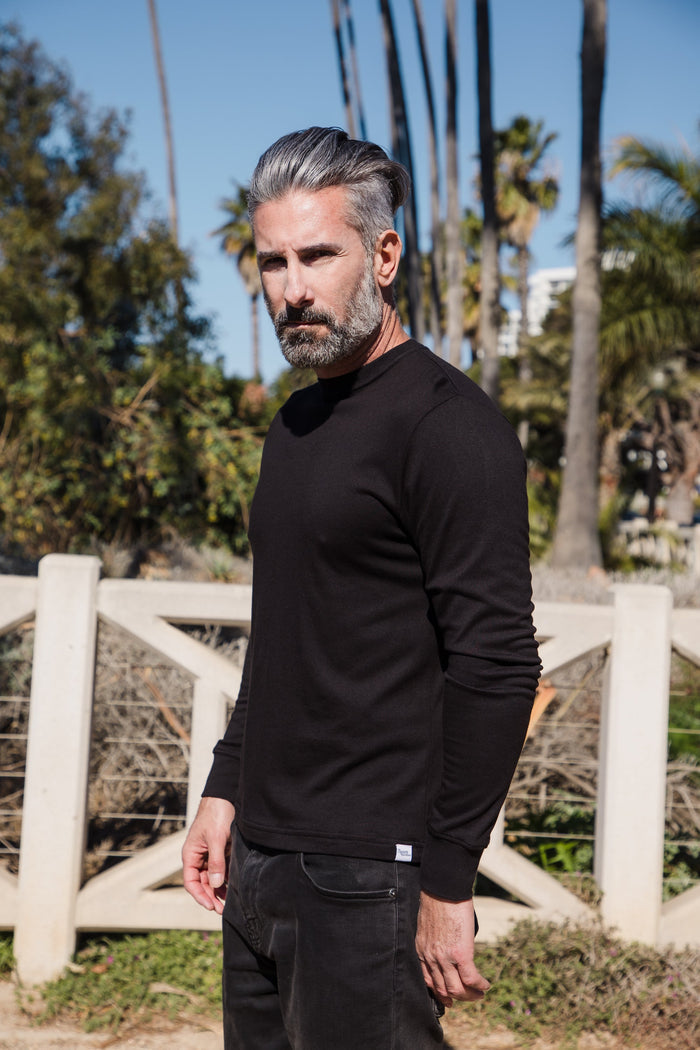 Clearance !!  Men's Bamboo Viscose/Organic Cotton Long Sleeve T-Shirt