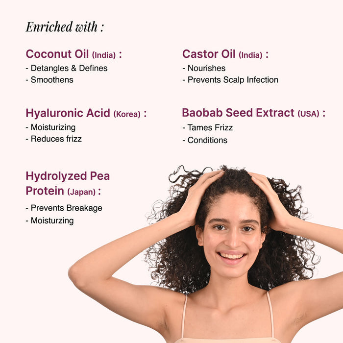 Curl Care Trio | Curl Defining Shampoo 250 ml, Hair Mask 250 gm & Gel 140 ml