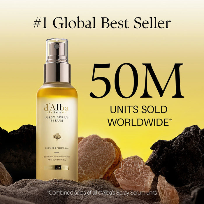 d'Alba piedmont White Truffle First Spray Serum, Vegan, Non Comedogenic, Face Moisturizer (100ml)