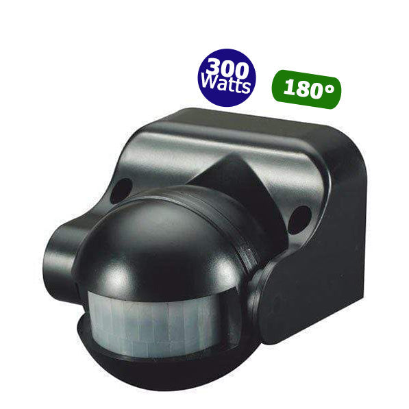 Détecteur / radar de mouvement à LED PIR - 300 Watts - 65 x 86,5 mm - Angle 180° - IP44