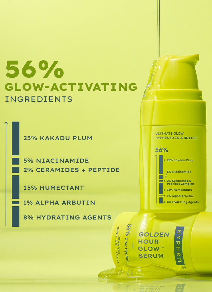 Hyphen Golden Hour Glow Serum 30ml - back pack ingredient list