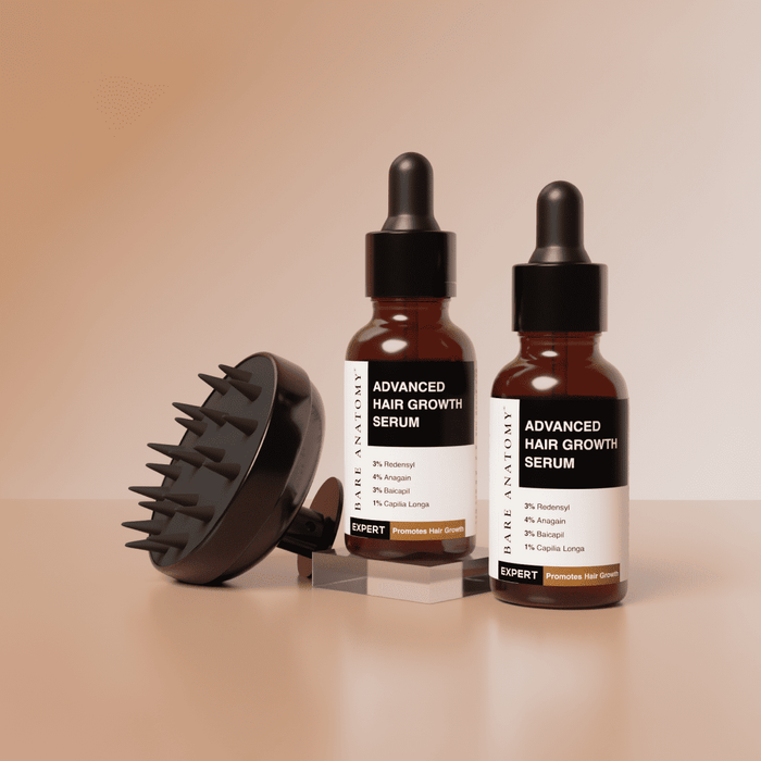 Hair Growth Serum (30 ml | Pack of 2) & Scalp Massager Hair Growth Combo