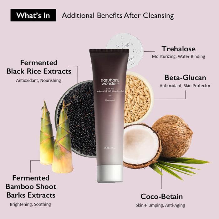 [Haruharu Wonder] Black Rice Moisture 5.5 Soft Cleansing Gel 100ml - Ballagrio