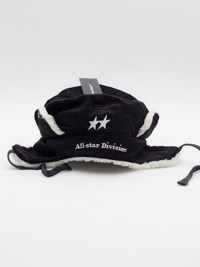 Heavy Silver Earflap Snapback Black