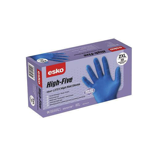 "High Five" High Risk Heavy Duty Latex 13 Mil Glove | Pack of 50