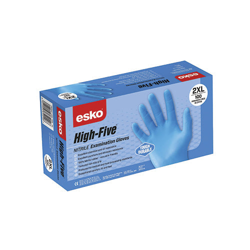"High Five" Industrial Blue Nitrile Glove | Pack of 100