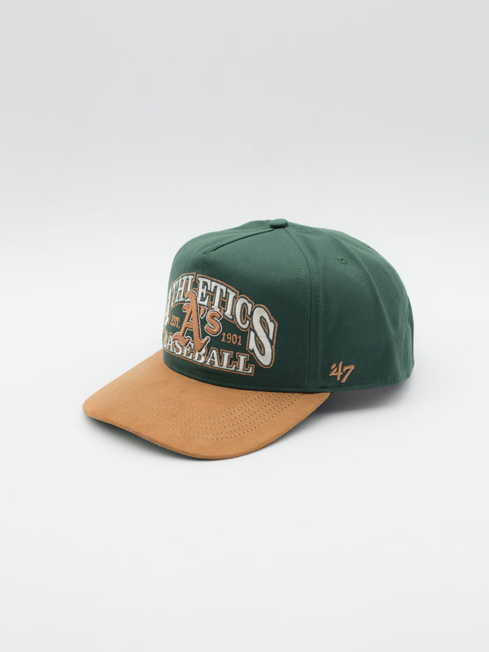 HITCH Brentwood Suede Oakland Athletics Snapback Green