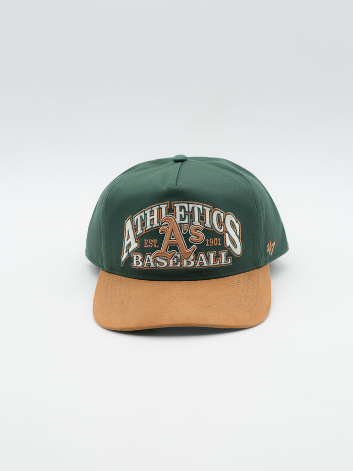 HITCH Brentwood Suede Oakland Athletics Snapback Green