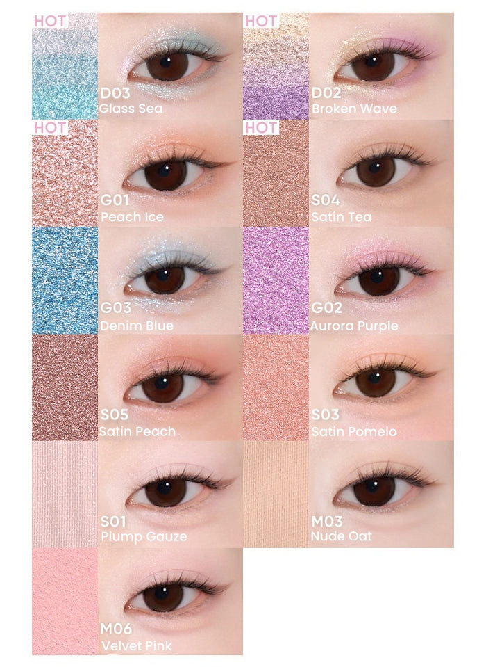 JUDYDOLL Mono Matte & Pearlescent Eyeshadow T5922